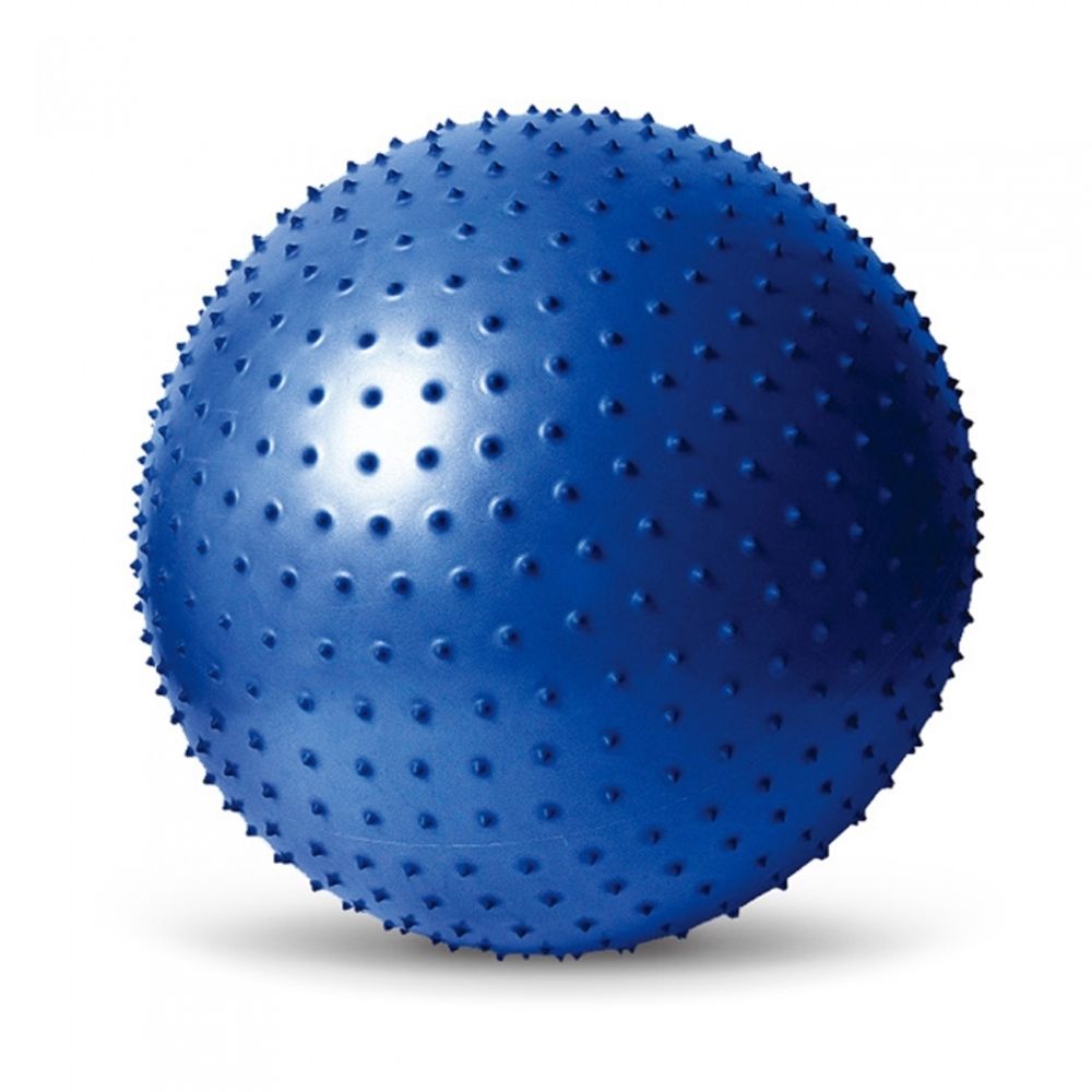 Star Sports Massage Gym Ball Blue EB220-07 (65cm) Sensory Spiky Ball for Yoga, Pilates, Rehabilitation, and Balance Training - Foot Pump Included